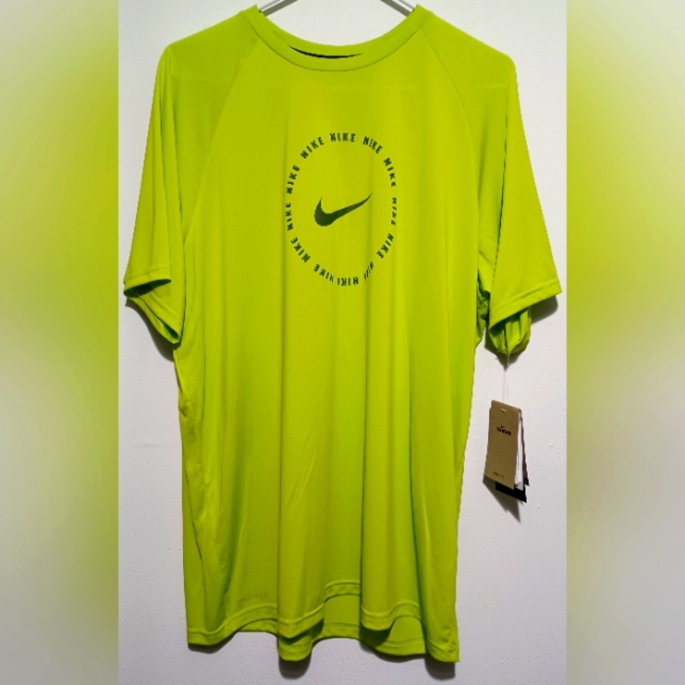 Nike Swim Men's XL Lime Green Dri-Fit Shirt - Brand New with Tags